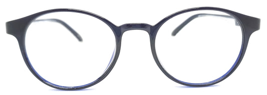 VE Transparent Blue Round Frame for Men & Women