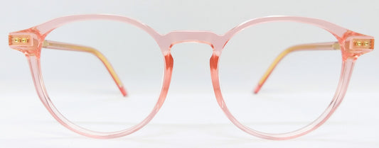 VE Target Pink Transparent Round Frame for Men & Women