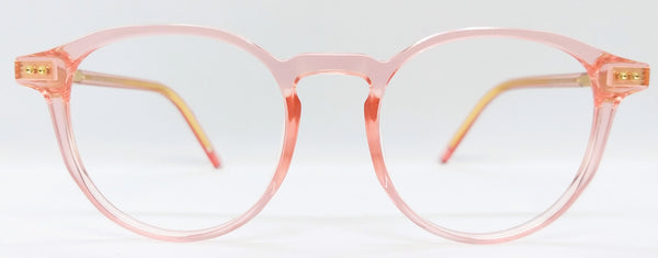 VE Target Pink Transparent Round Frame for Men & Women