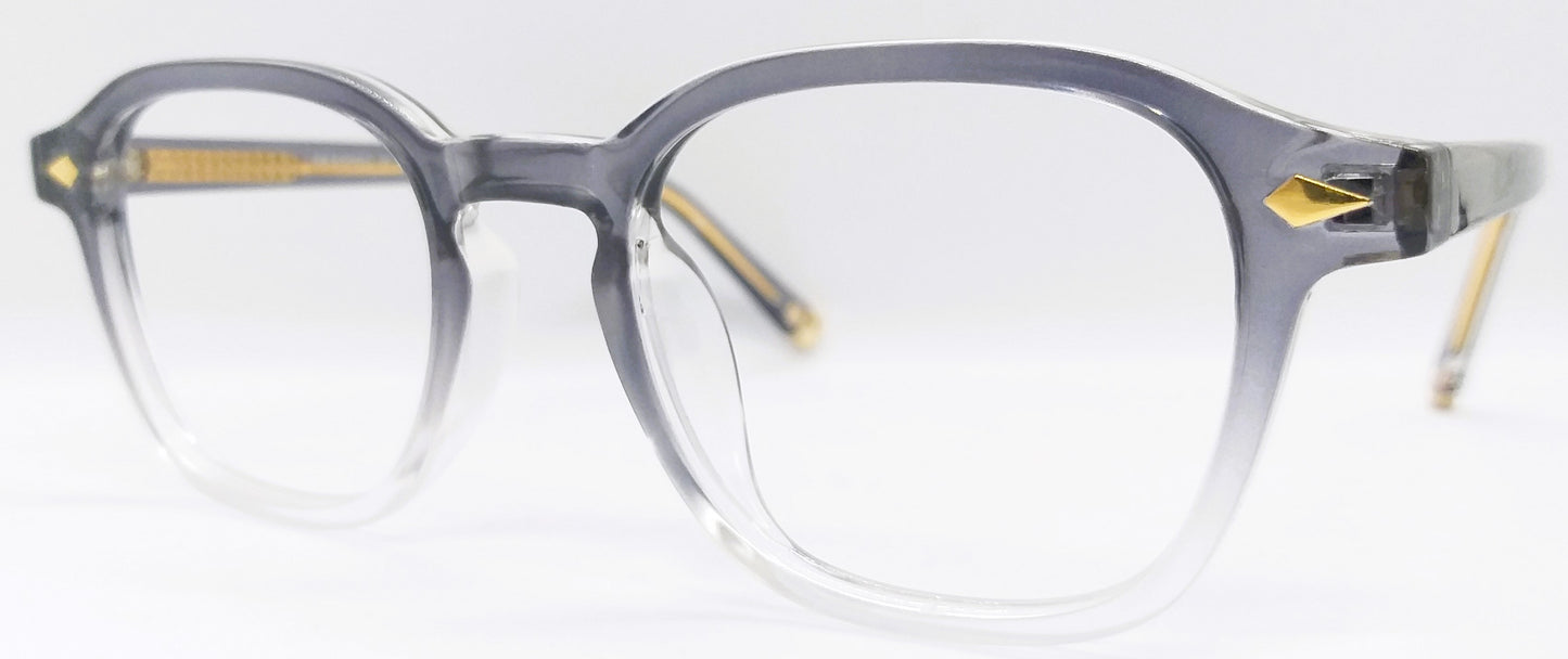 VE Target Grey & White Transparent Square Frame for Men & Women