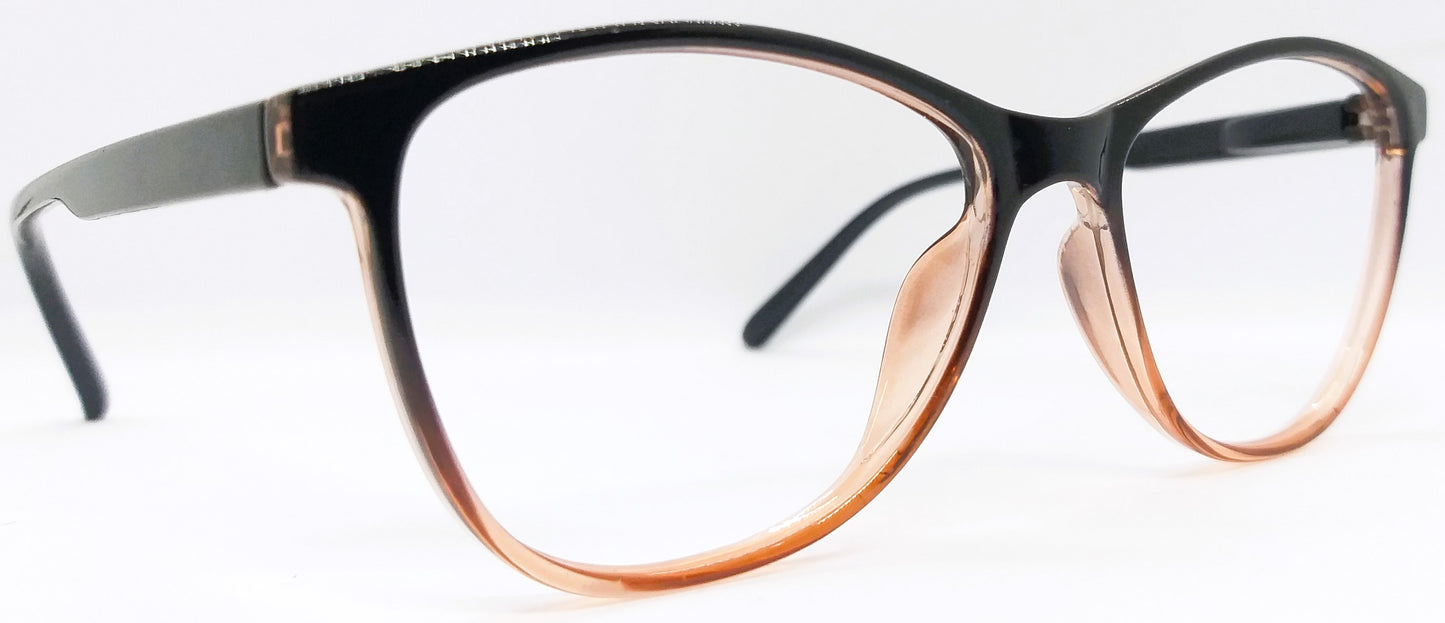 VE Black & Orange Round Frame for Men & Women