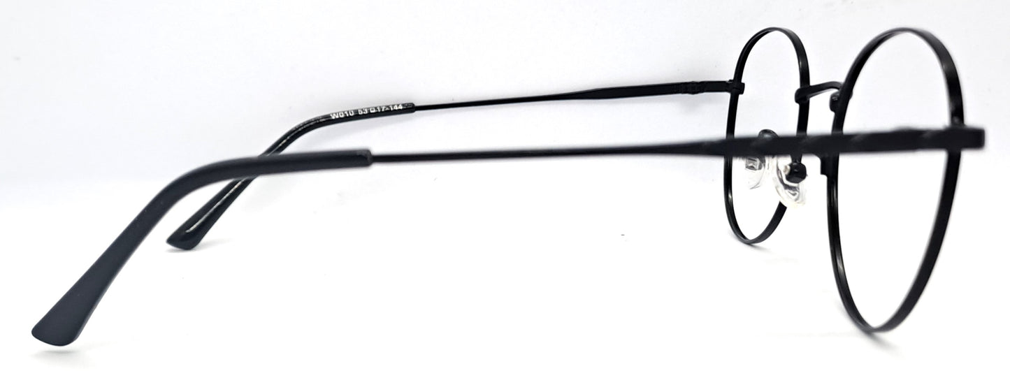 GA Black Round Metal Frame for Men & Women