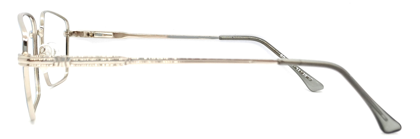 VE Blue & Silver Rectangle Metal Frame for Men & Women