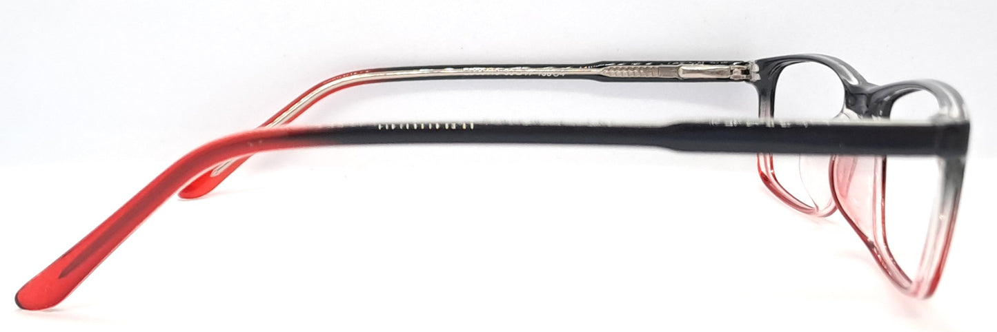 VE Black & Red Rectangle Frame for Men & Women