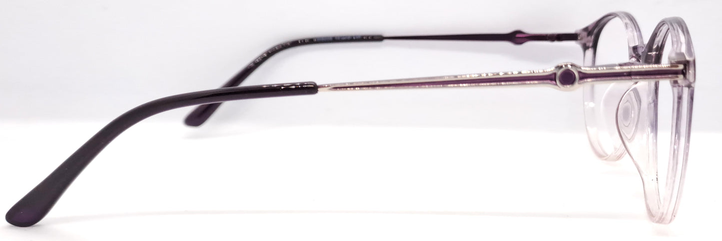 VE Purple & White Round Frame for Men & Women