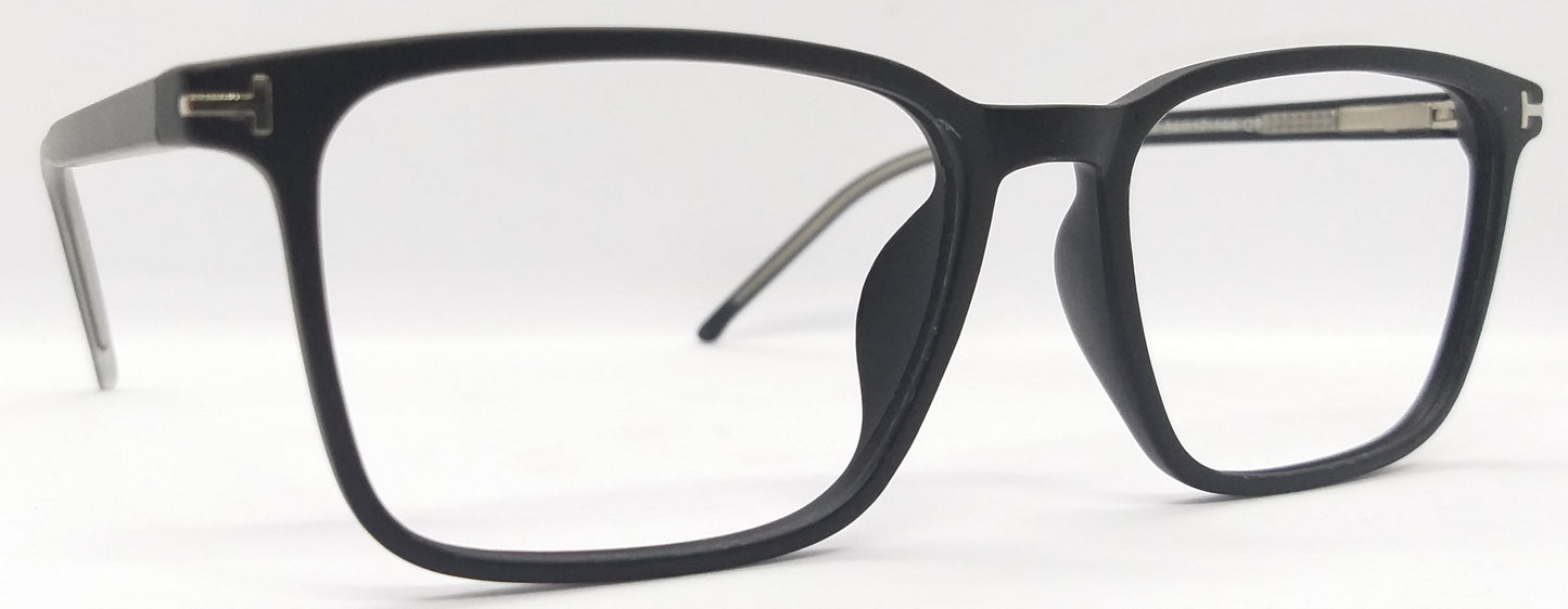 VE Met Black RE Rectangle Frame for Men & Women