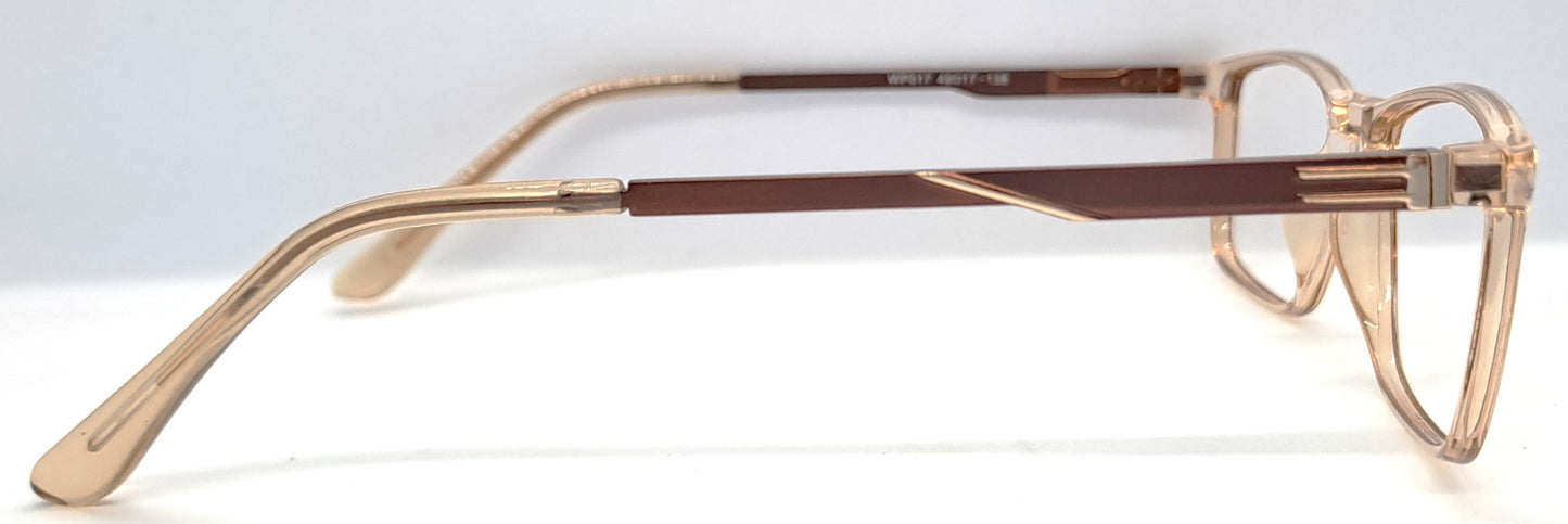 VE Yellow Transparent Rectangle Frame for Men & Women