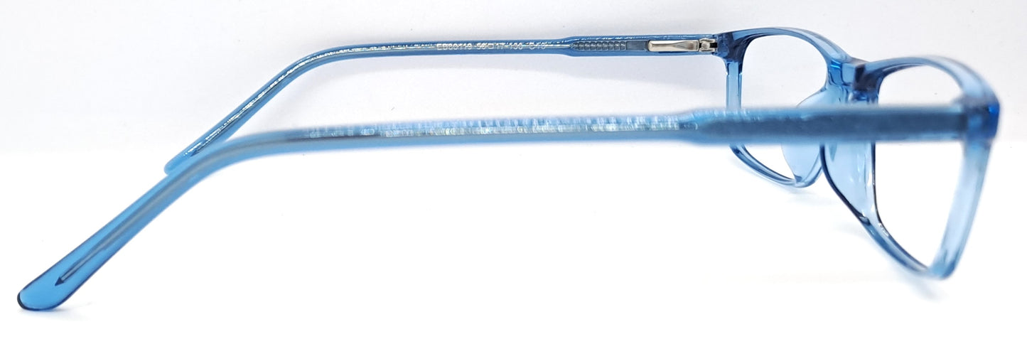VE Transparent Blue Rectangle Frame for Men & Women