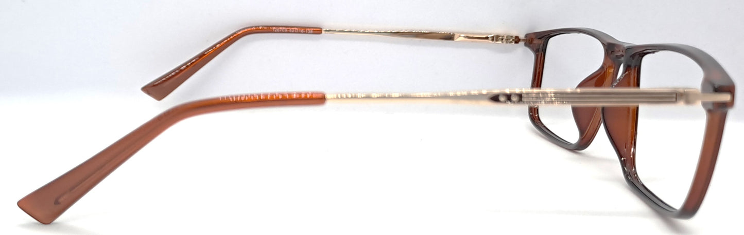 VE Brown Rectangle Frame for Men & Women