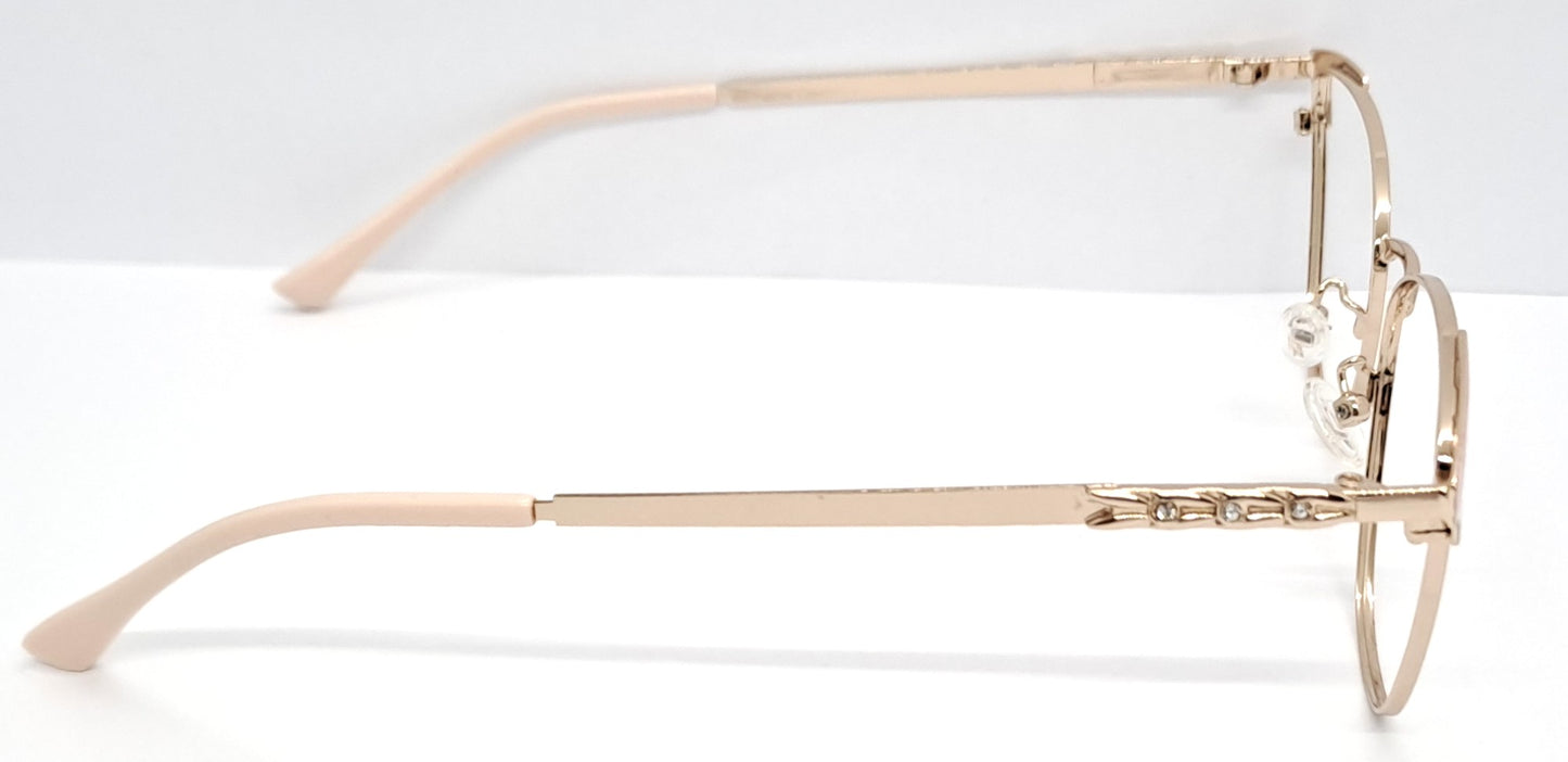 VE Cateye Pink & Gold Frame