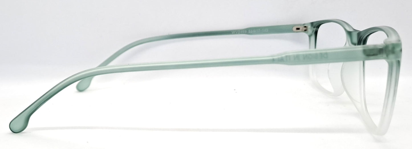 VE Green & White Rectangle Frame for Men & Women