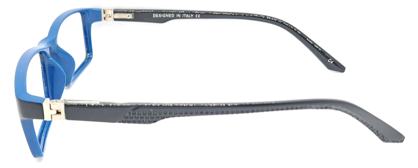 VE Black & Blue Rectangle Frame for Men & Women