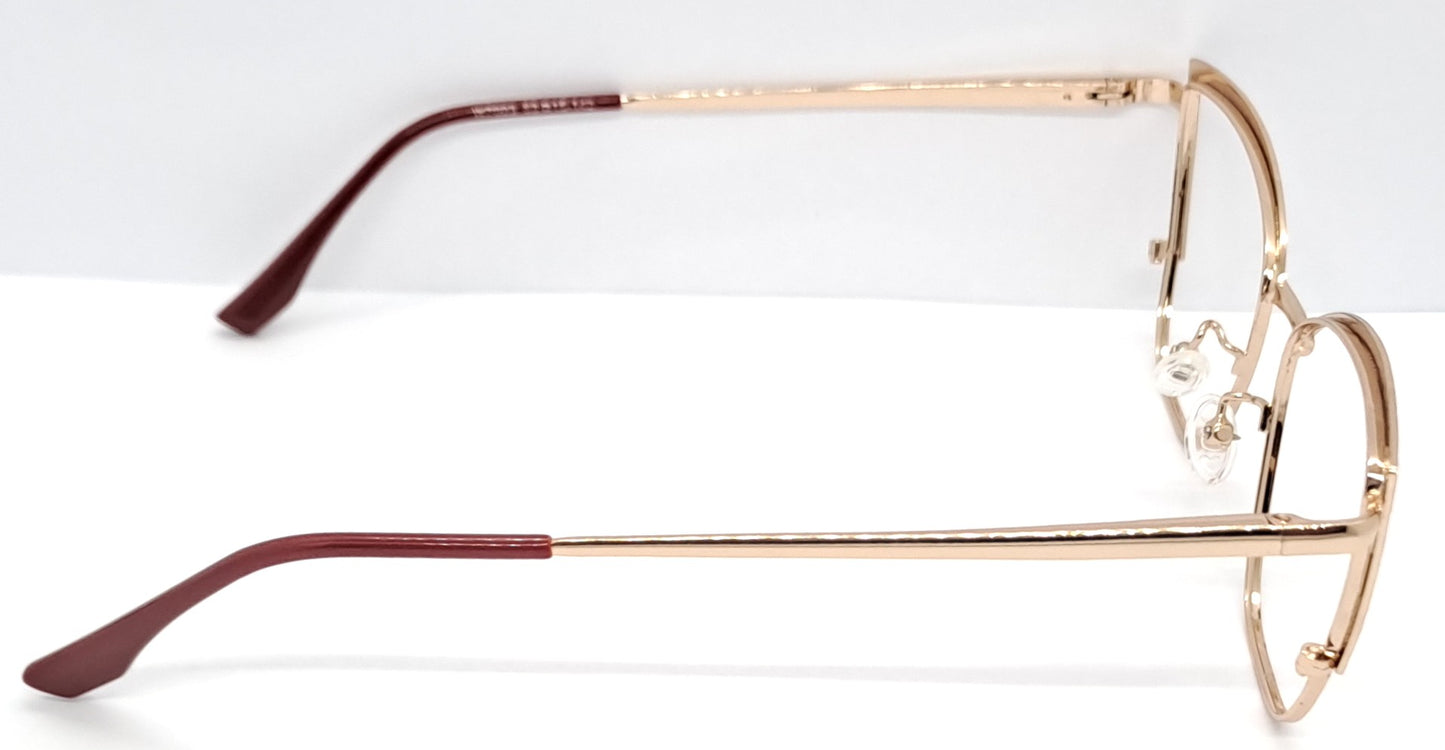 VE Cateye Brown & Golden Frame