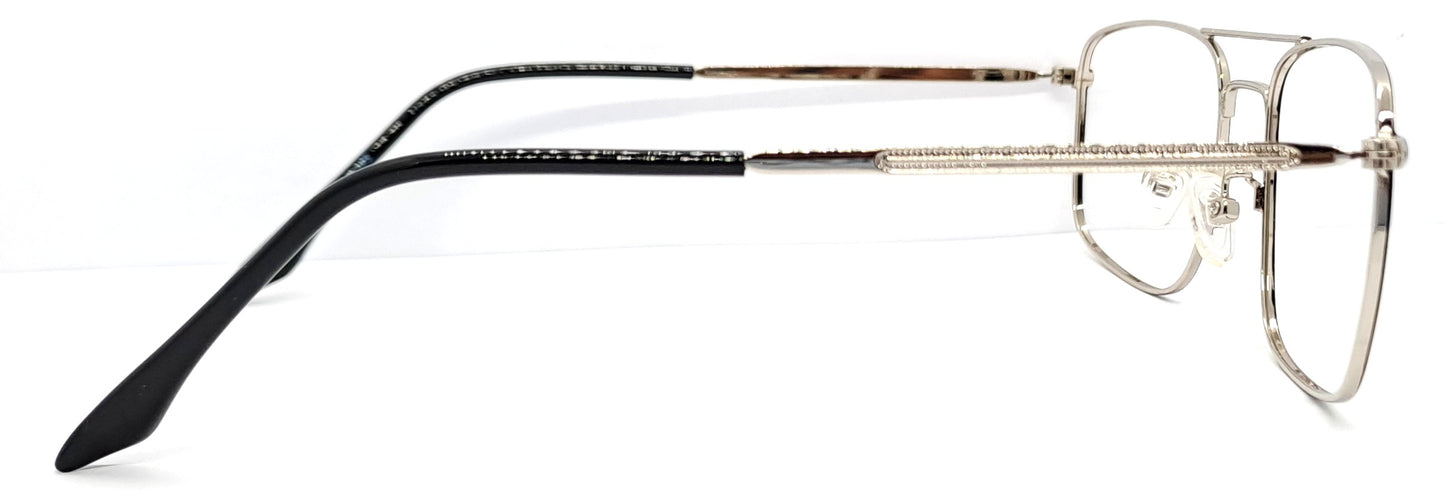 VE Rectangle Silver & Black Frame