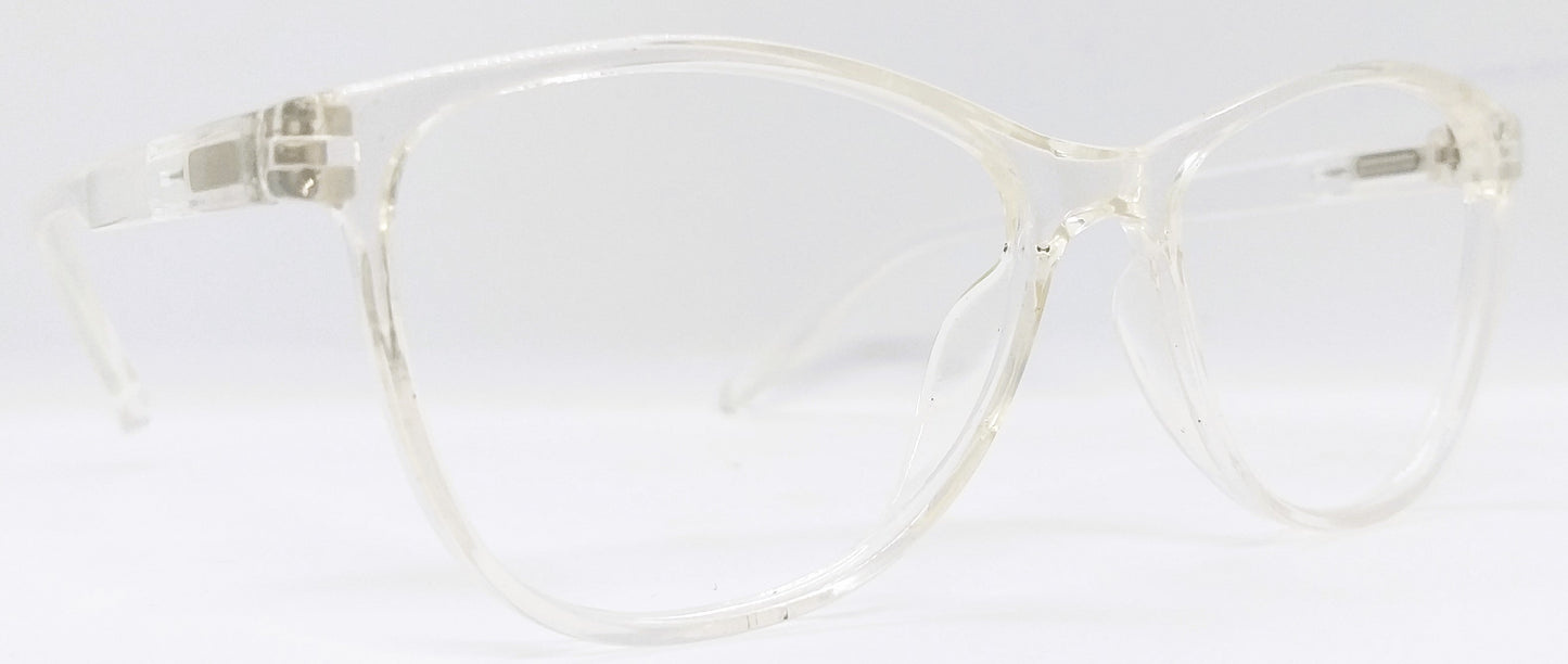 VE Transparent White Round Frame for Men & Women