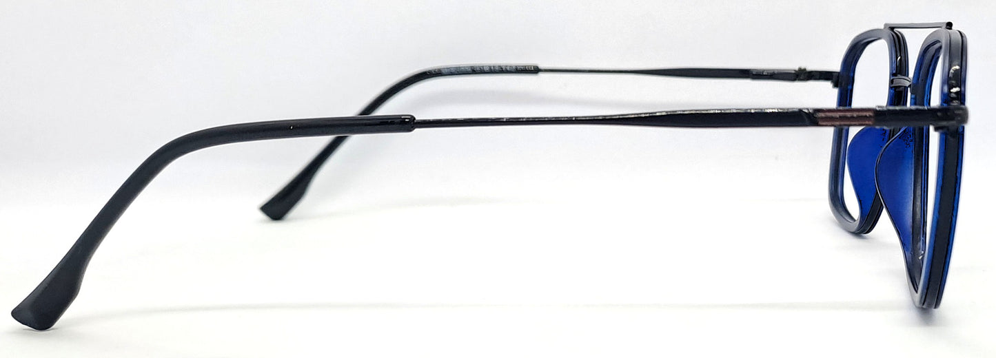 VE Blue Square Computer Glass Frame