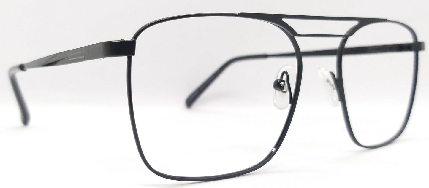 VE Square Black Metal Frame for Men & Women
