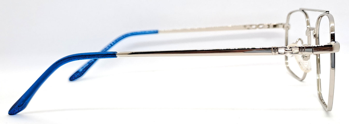 VE Blue & Silver Square Frame