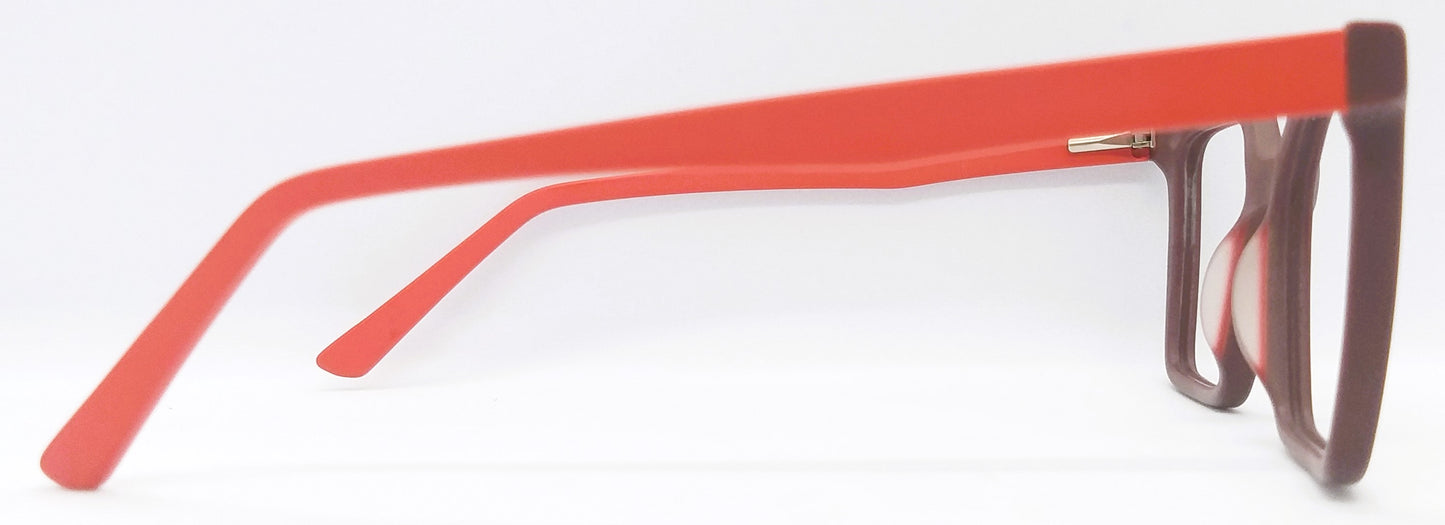 VE Brown Square Hustle Frame for Men & Women