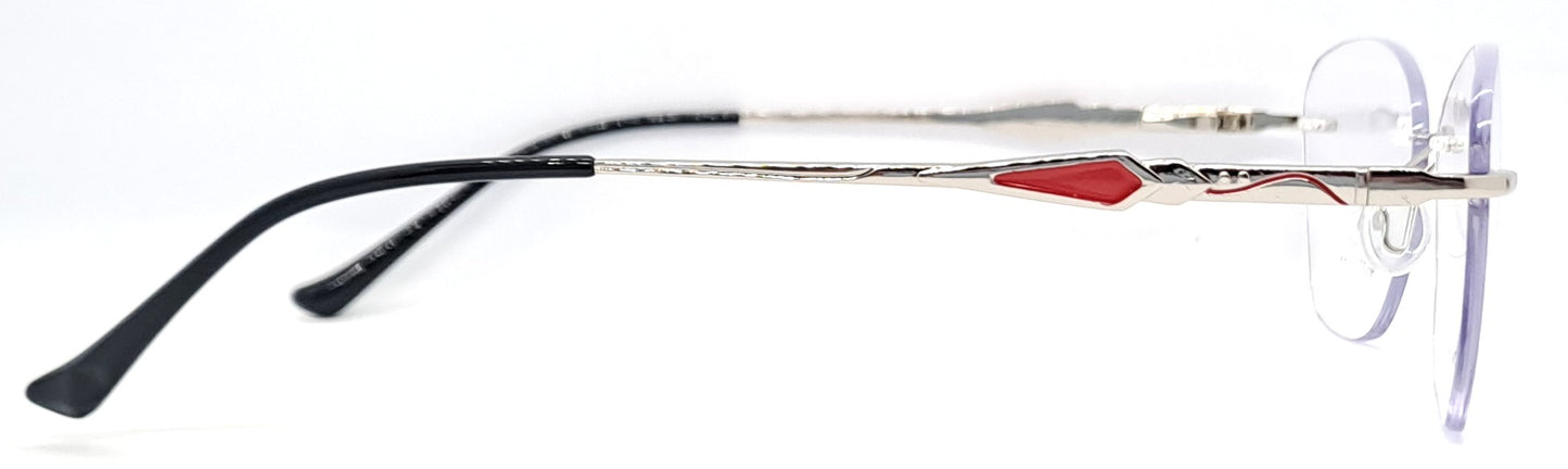 GA Rimless Oval Silver Frame
