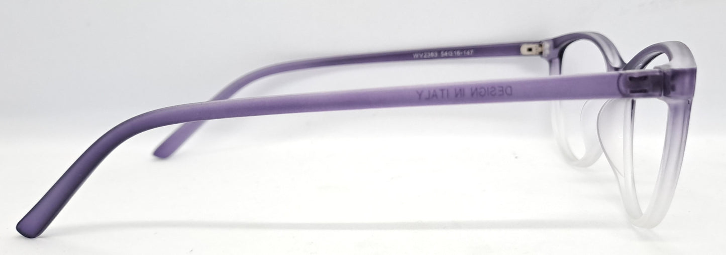 VE Purple & White Cat Eye Frame for Men & Women