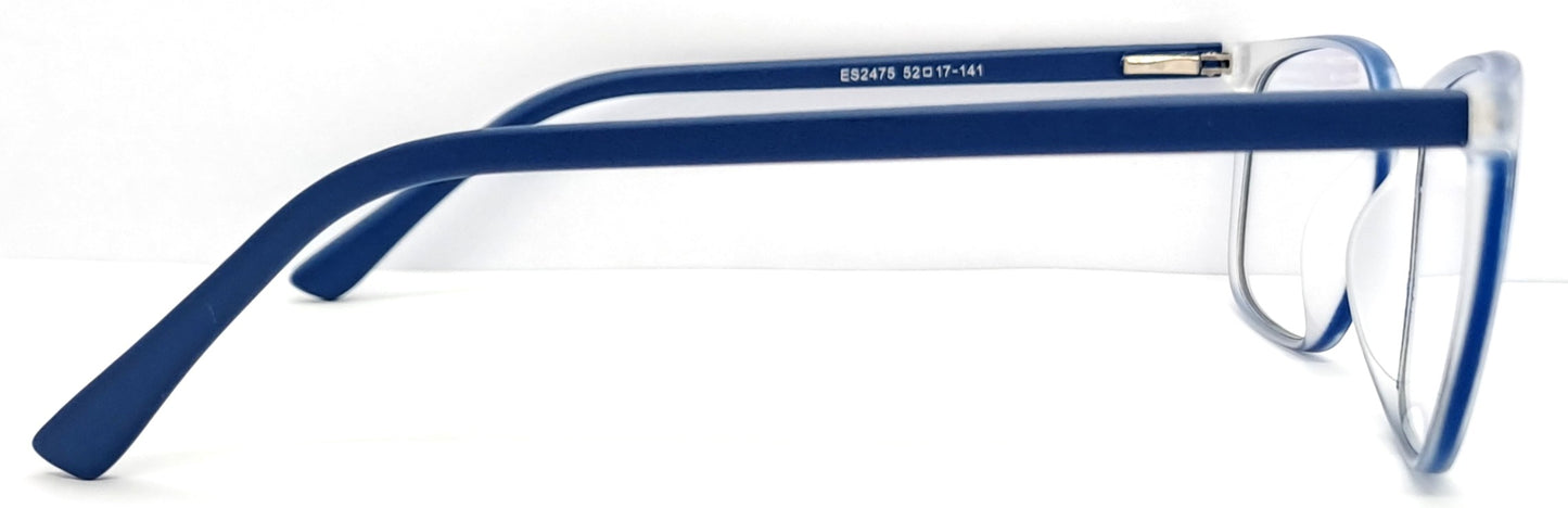 VE Rectangle White & Blue Frame