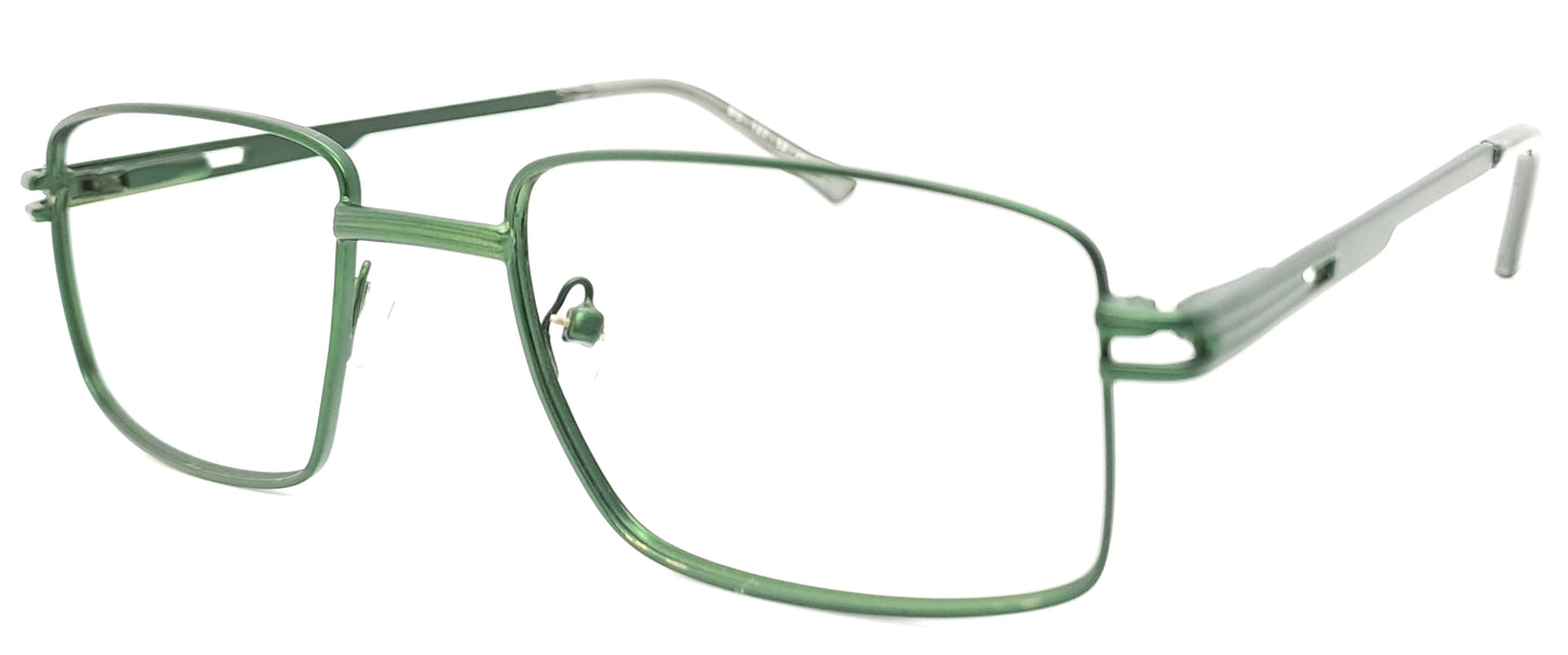 VE Green Rectangle Metal Frame for Men & Women