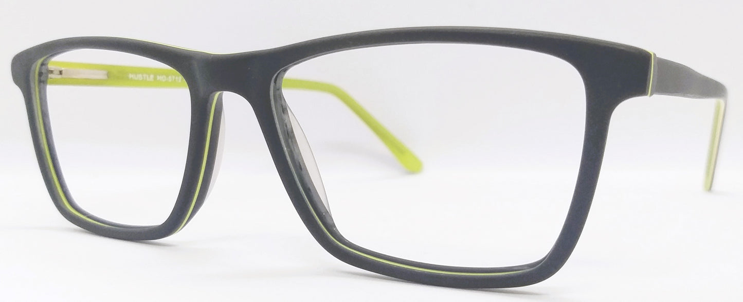 VE Graphite Rectangle Hustle Frame for Men & Women