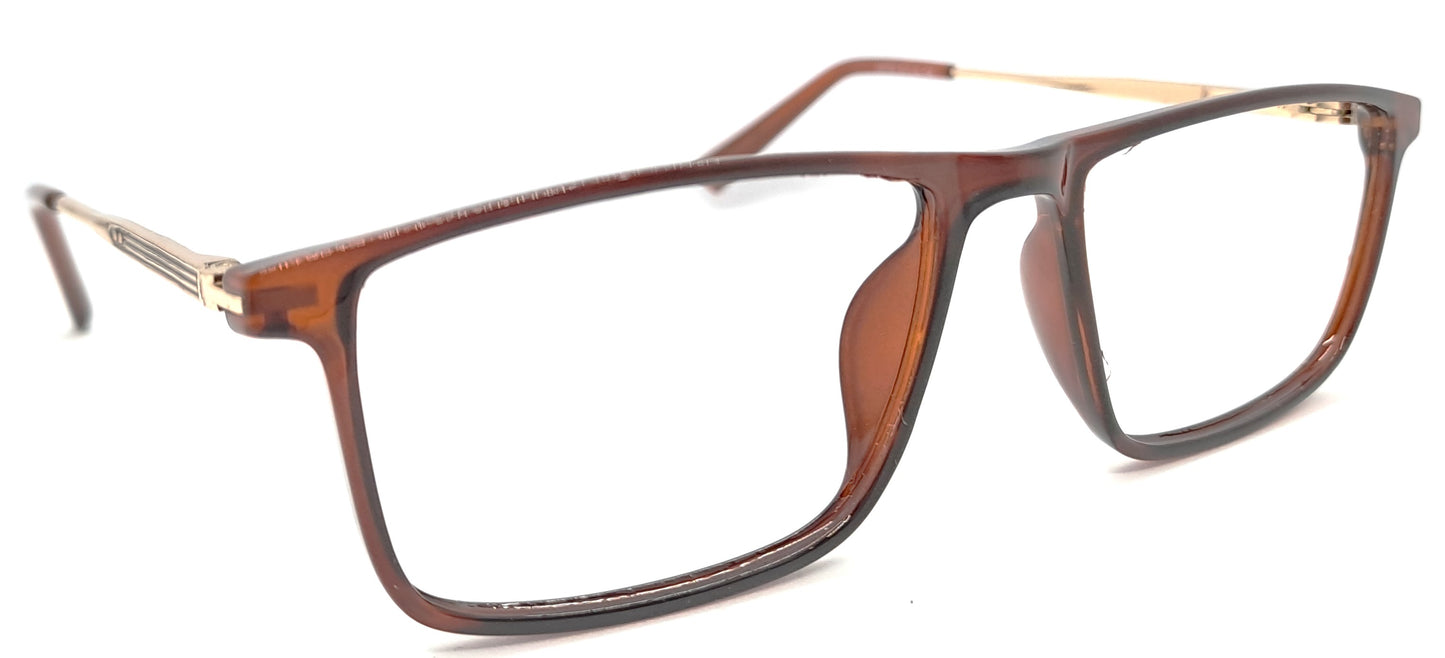 VE Brown Rectangle Frame for Men & Women