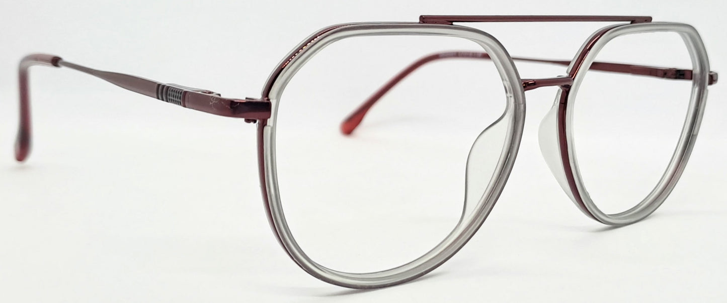 VE White Aviator Computer Glass Frame