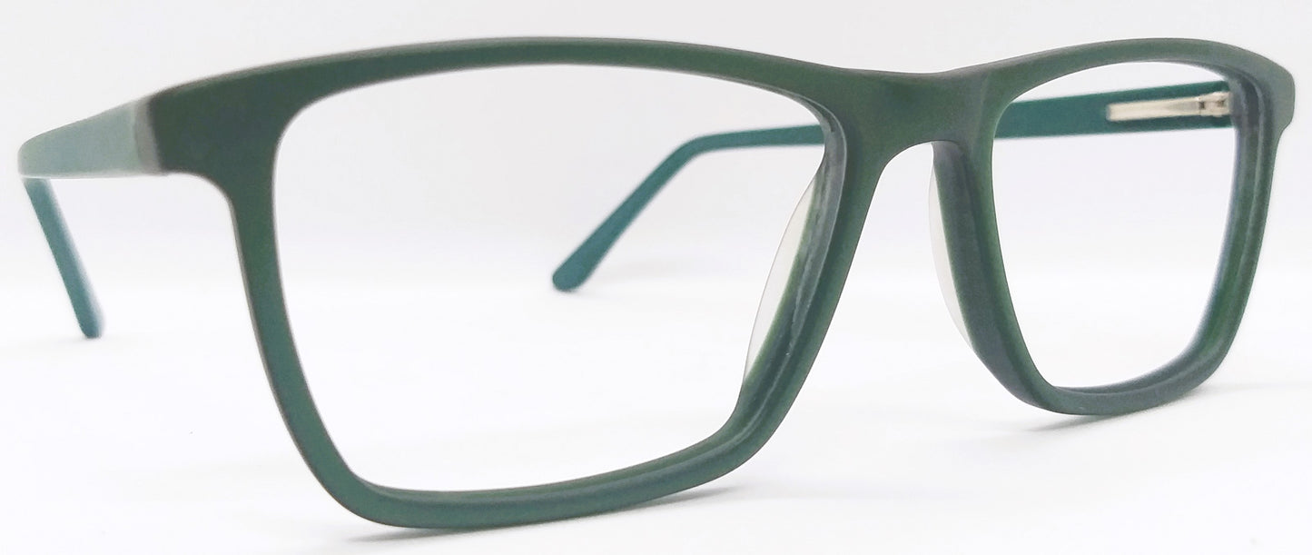 VE Leaf Green Rectangle Hustle Frame for Men & Women