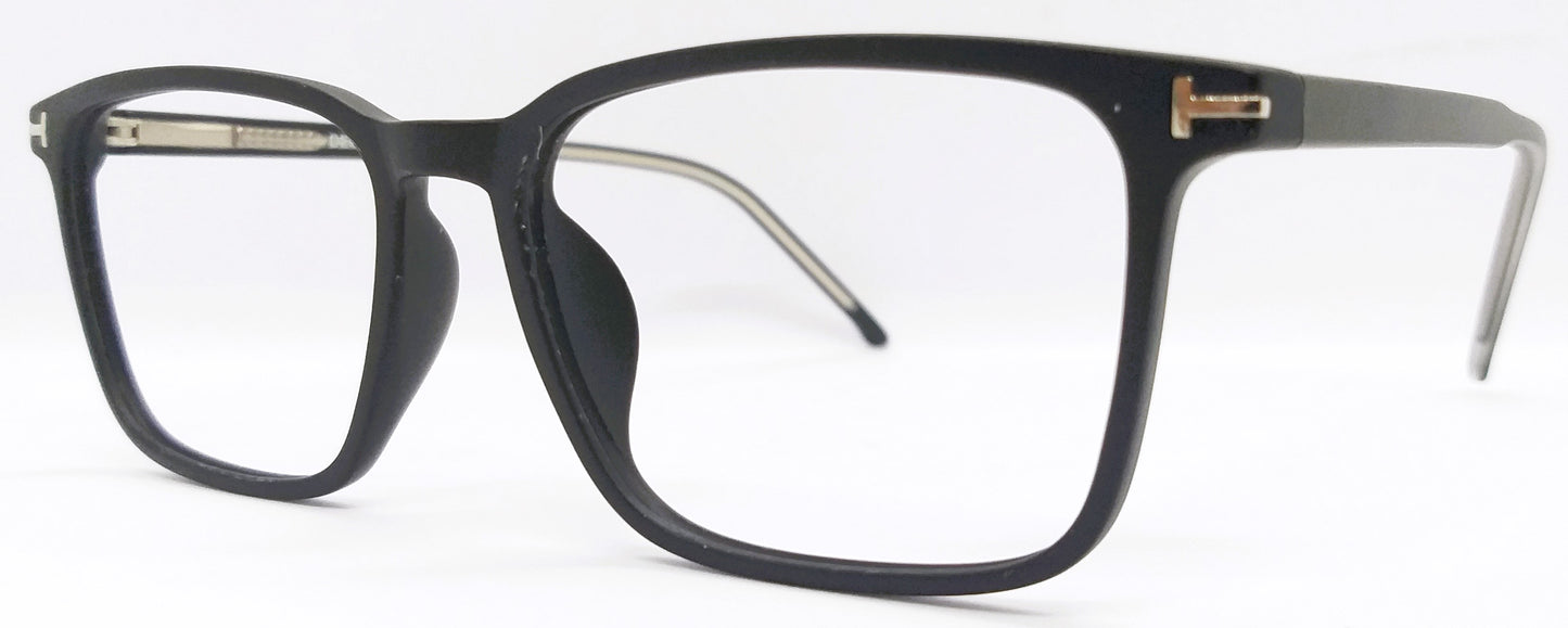 VE Met Black RE Rectangle Frame for Men & Women