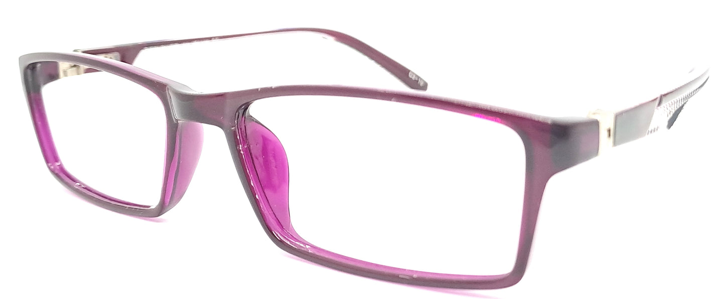 VE Purple Rectangle Frame for Men & Women