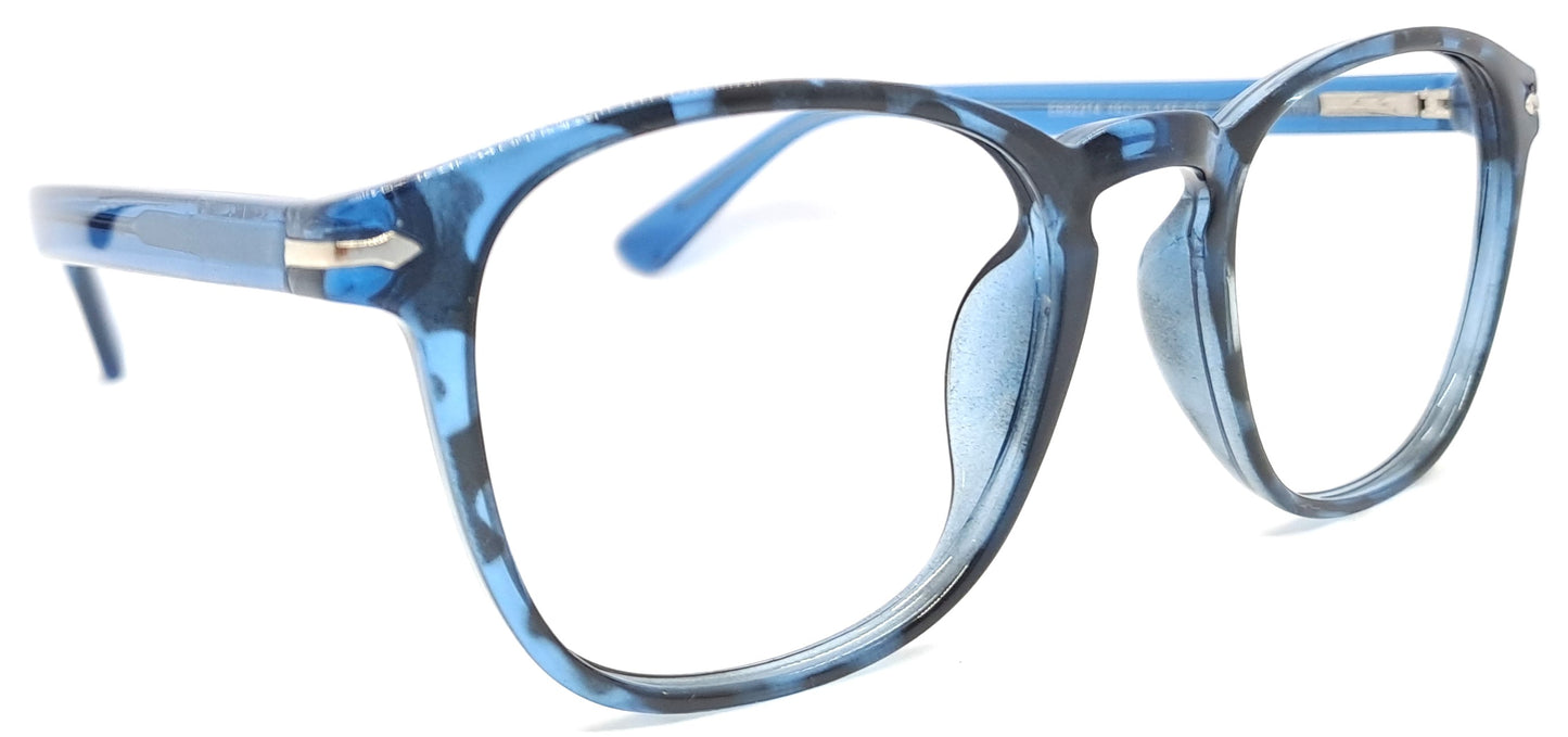 VE Texture Blue Square Frame for Men & Women