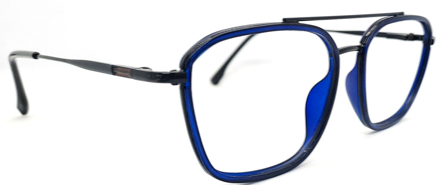 VE Blue Square Computer Glass Frame