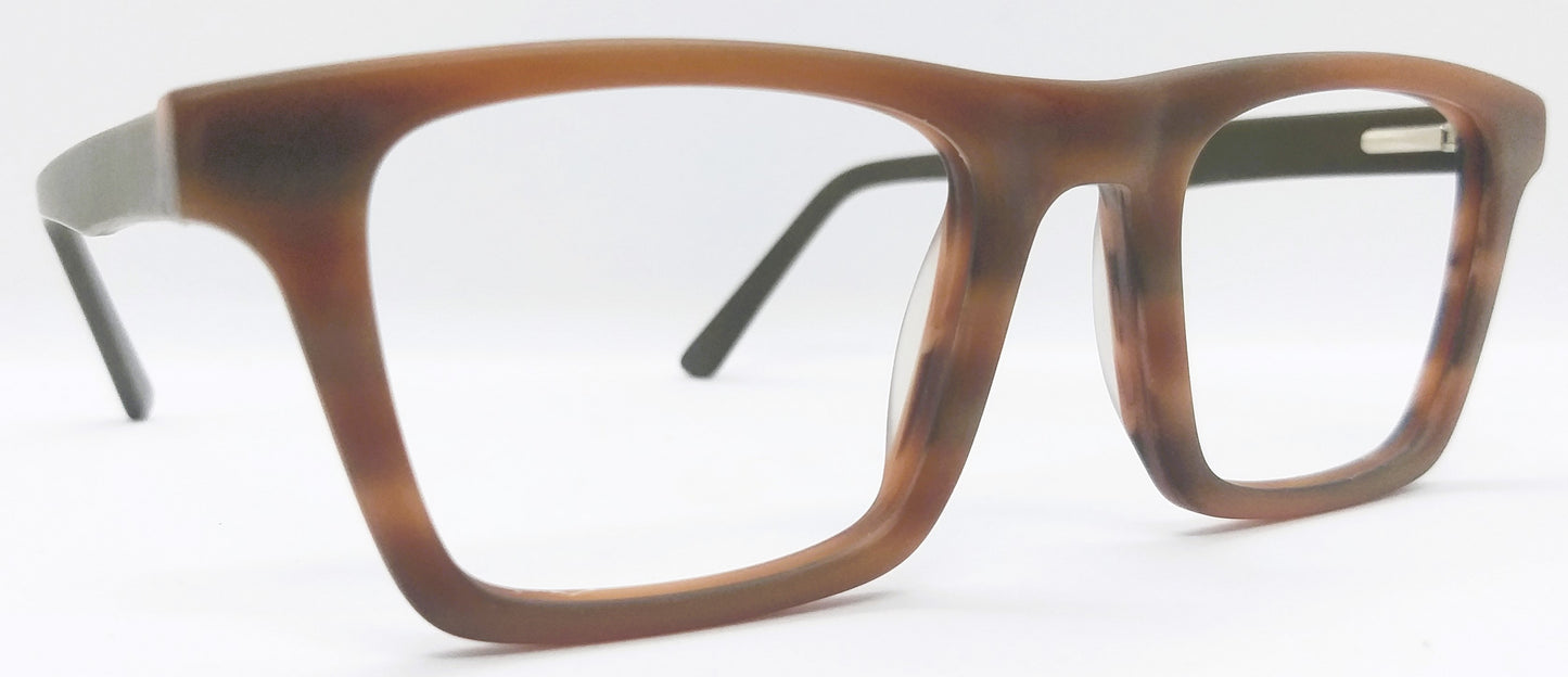 VE Brown Rectangle Hustle Frame for Men & Women