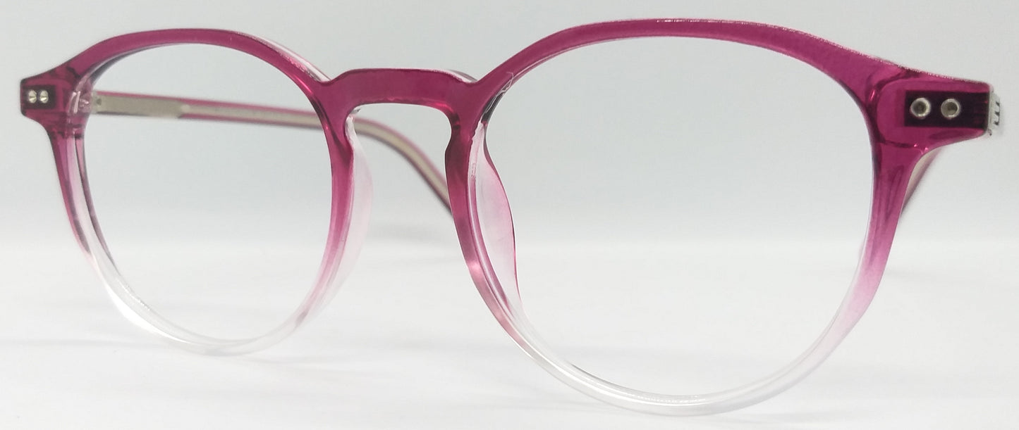 VE Target Purple & White Transparent Square Frame for Men & Women
