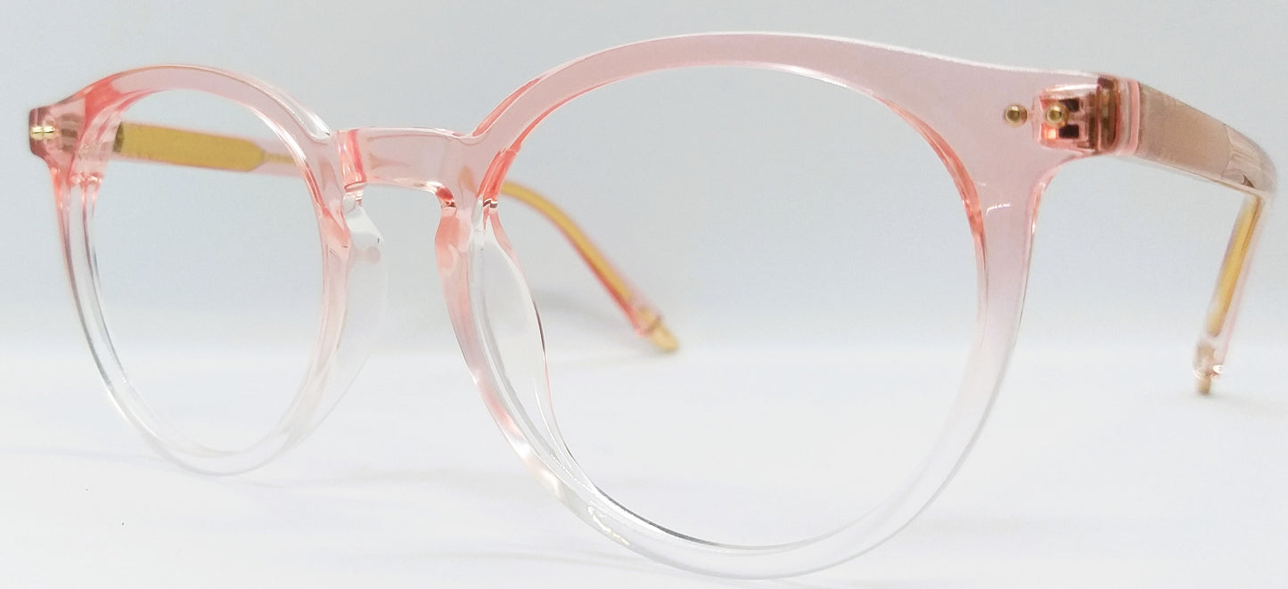 VE Target Pink & White Transparent Square Frame for Men & Women
