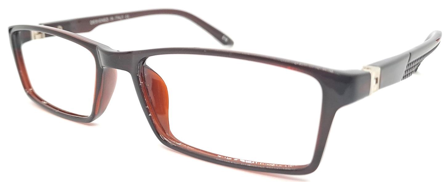 VE Brown Rectangle Frame for Men & Women