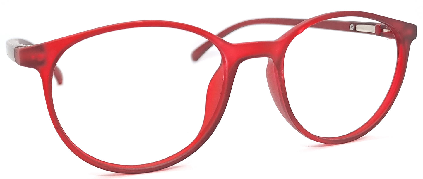 VE Air Maroon Round Frame for Men & Women