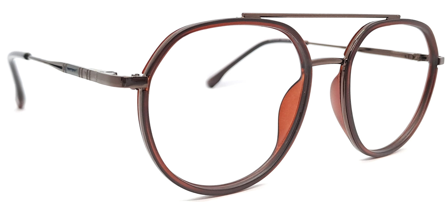 VE Round Brown Frame