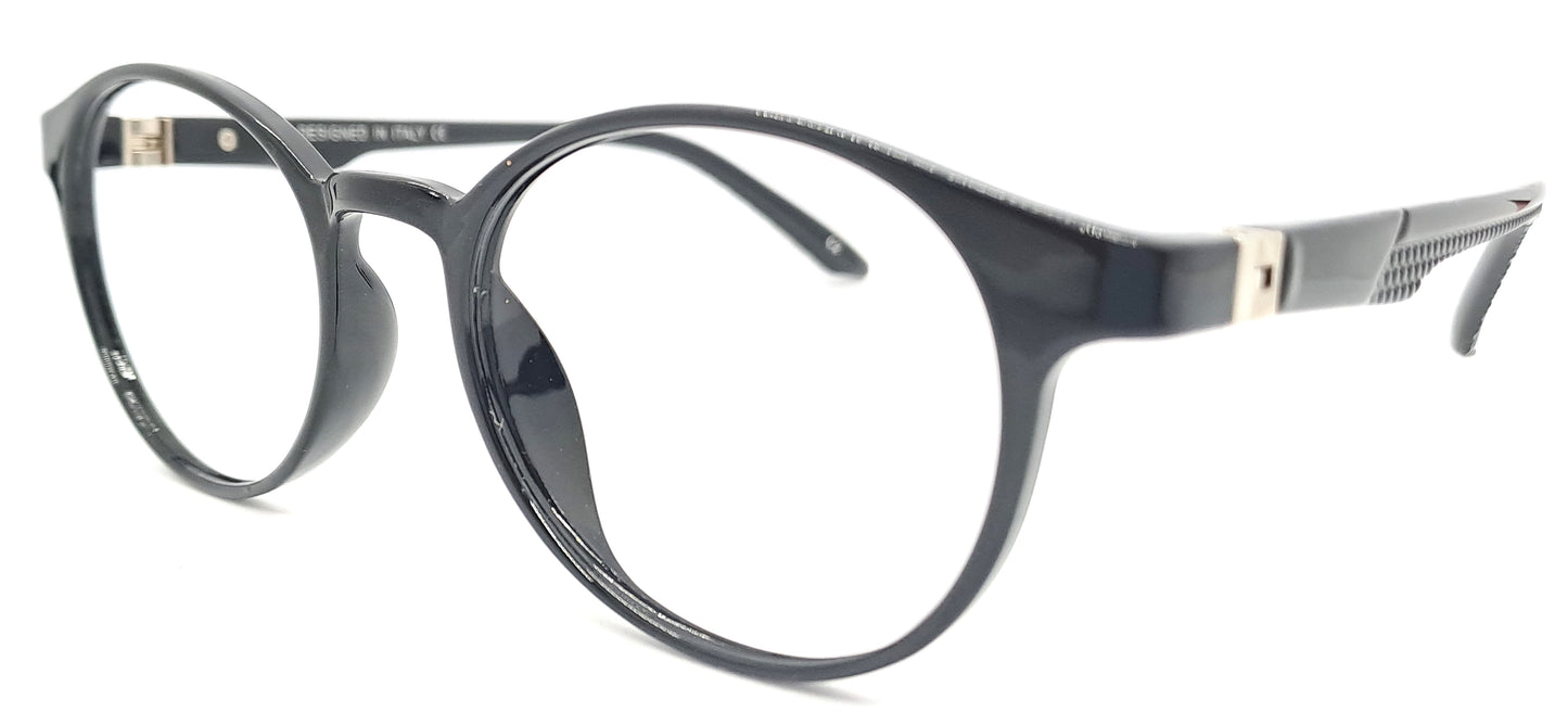 VE Black Round Frame for Men & Women