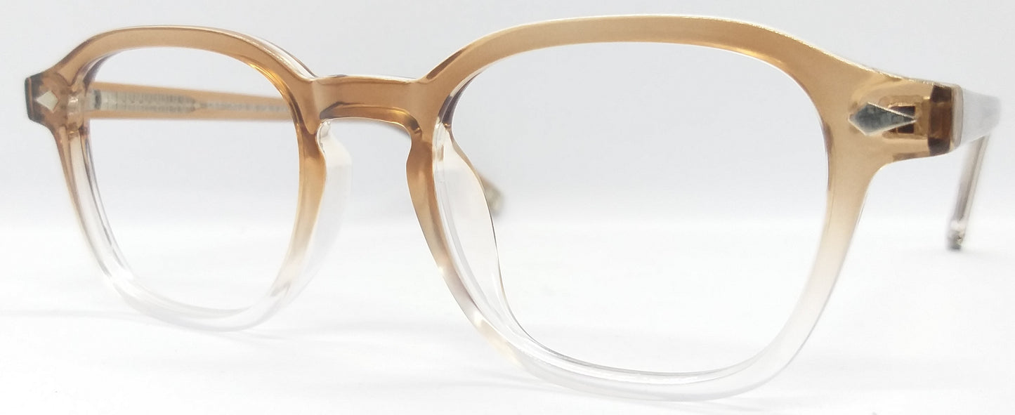 VE Target Orange & White Transparent Square Frame for Men & Women