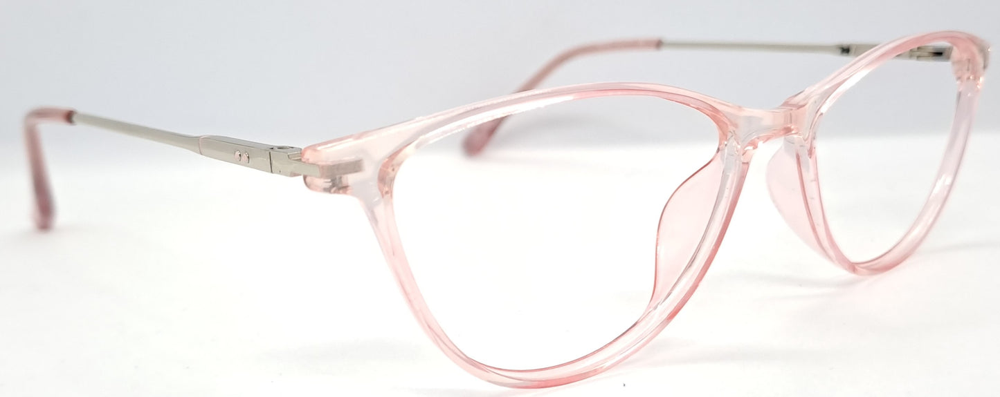 VE Orange Transparent Cat Eye Frame for Men & Women