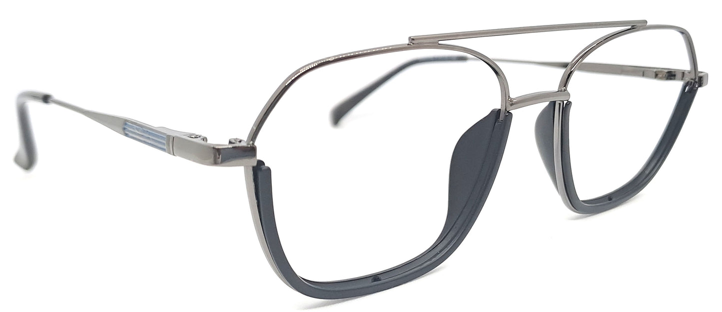 VE Gunmetal Square Frame for Men & Women