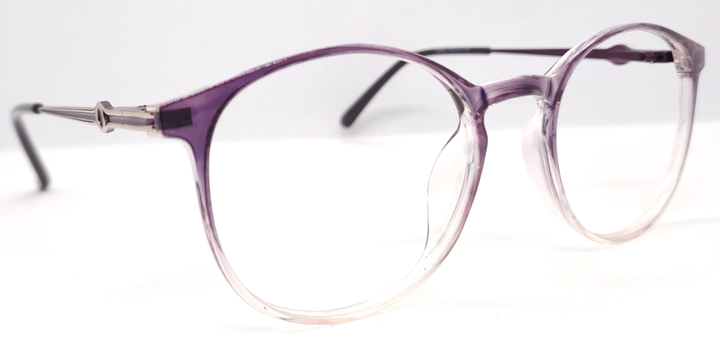 VE Purple & White Round Frame for Men & Women