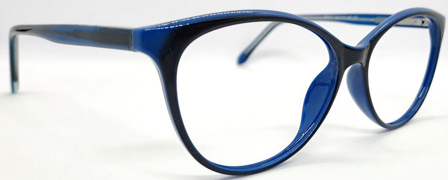 VE Black & Blue Cat Eye Frame