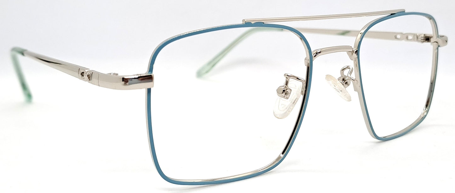 VE Sky Blue & Silver Square Frame
