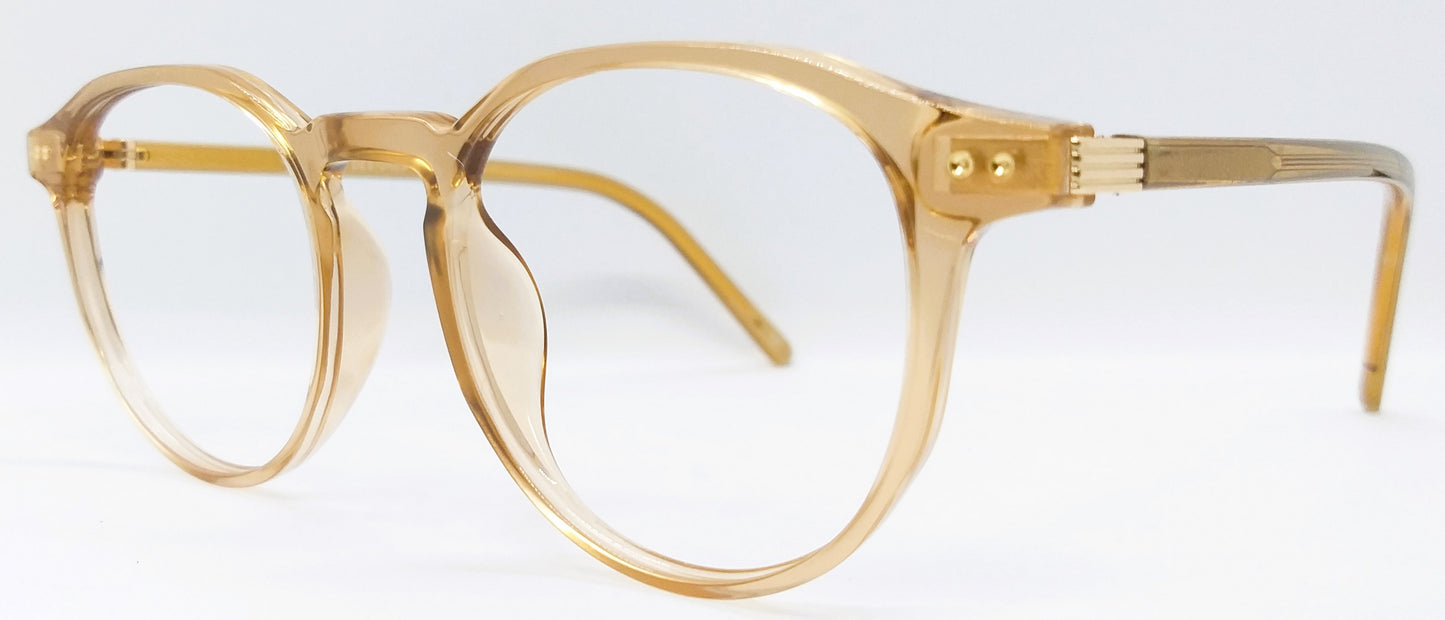 VE Target Orange Transparent Square Frame for Men & Women