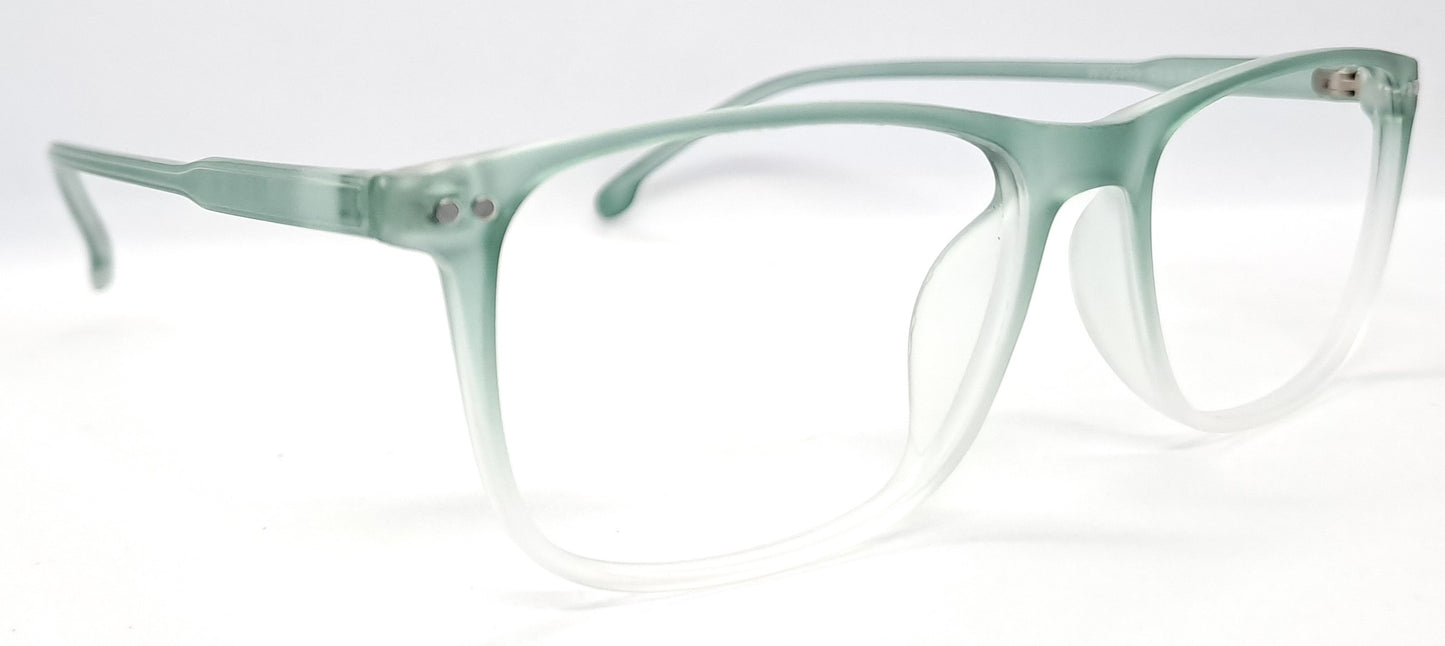 VE Green & White Rectangle Frame for Men & Women
